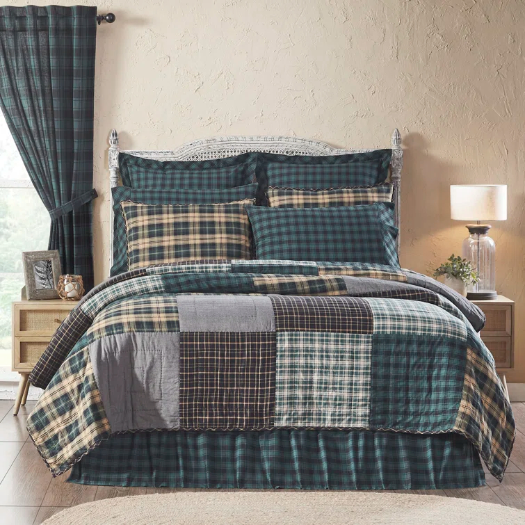 VHC Brands Pine Grove Cotton Plaid Quilt