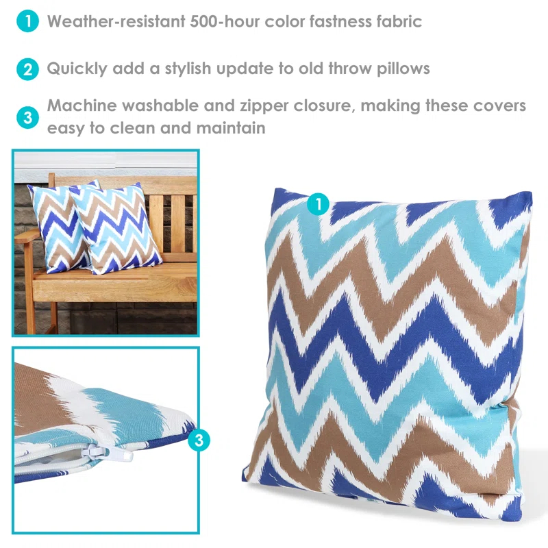 SunnyDaze Decor  Outdoor Square Pillow Cover & Reviews | Wayfair