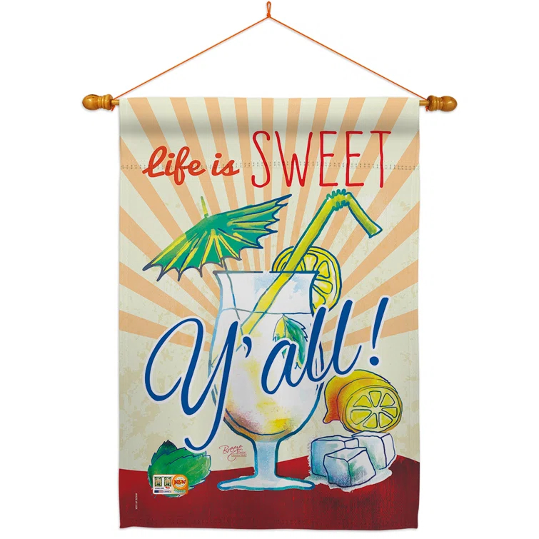 Breeze Decor Double Sided 40'' H x 28'' W Polyester Flag Set