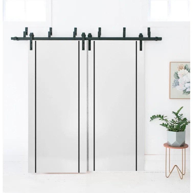 SARTODOORS Solid + Manufactured Wood Paneled Barn Door