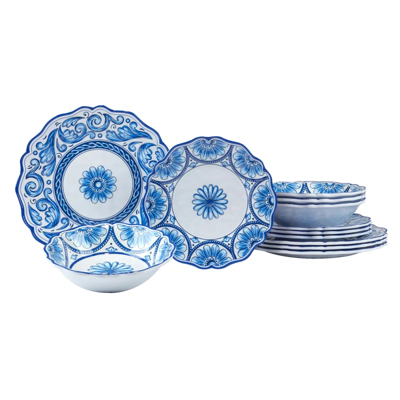 Veranda Melamine 12 pc Dinnerware Set