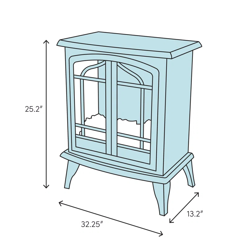 Comfort Glow Comfort Glow 30,000 BTU Ventless Gas Stove The Monterey, Dual Fuel (LP/NG), Concealed Controls, Adjustable Thermostat, Realistic Oak Log Set, Heats 1,250 Sq Ft- Gas Stove for Indoor Use