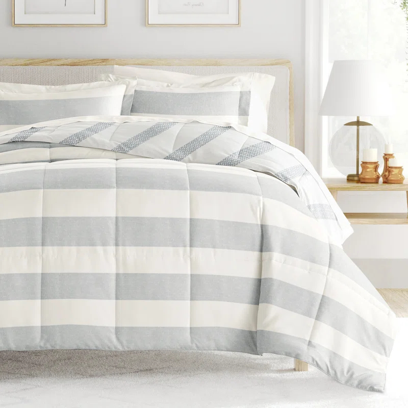 IEnjoy Home 7-Piece Bedding Bundle - Pattern Comforter and Sheet Set