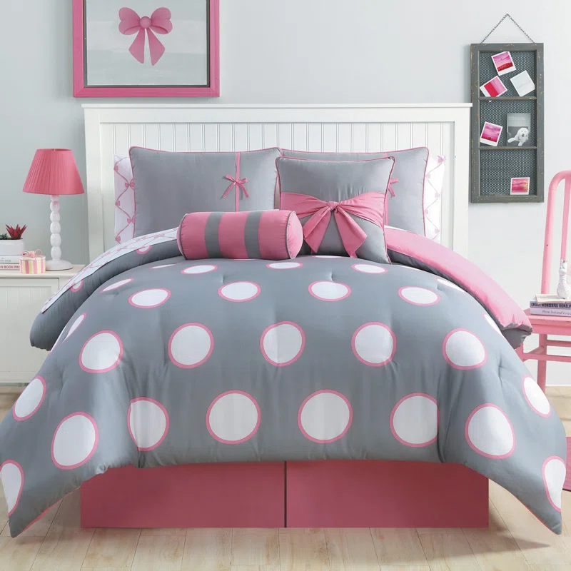 VCNY Sophie Polka Dot Bed-in-a-Bag Comforter Set