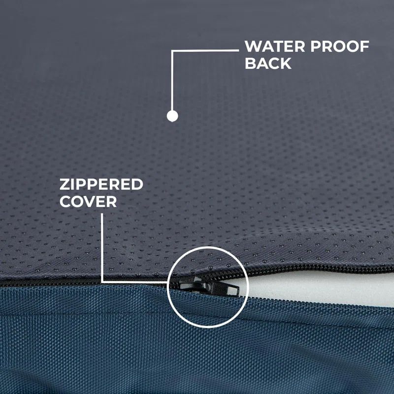 Best Pet Supplies Best Pet Supplies Dog Crate Mat with Waterproof Exterior, Orthopedic Foam, and Sherpa Cover - Blue
