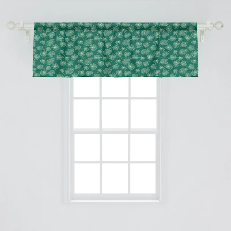 Ambesonne Floral Valance Pack of 2 Palm Tree Tropical Leaves 97138