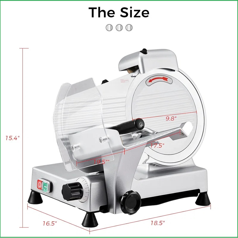 Fashionwu Fashionwu  Commercial Electric Meat Slicer 10" Food Cutter 240W Frozen Deli Slicer Machine