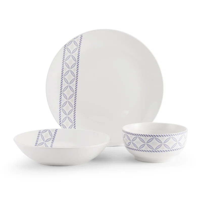 Studio Nova Preslie 18-Piece Porcelain Dinnerware Set, Service for 6