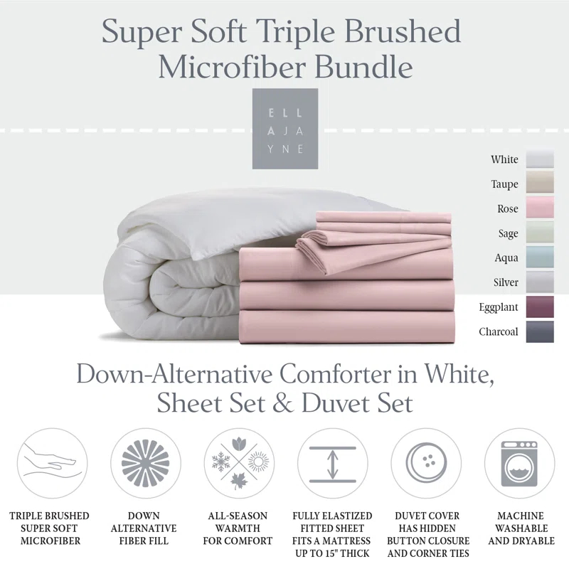 Home Box Stitch Comforter Set (Set of 7)