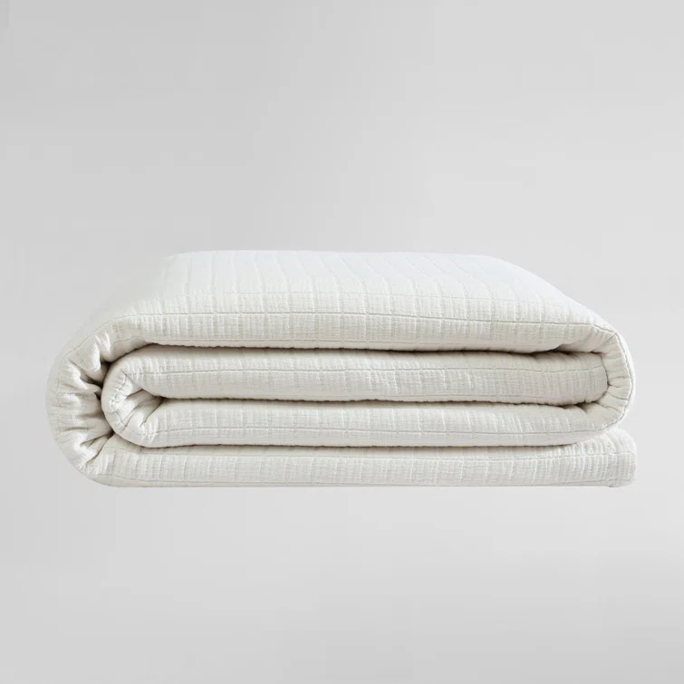 Calvin Klein Essential Garment Washed Solid Reversible Cotton Coverlet