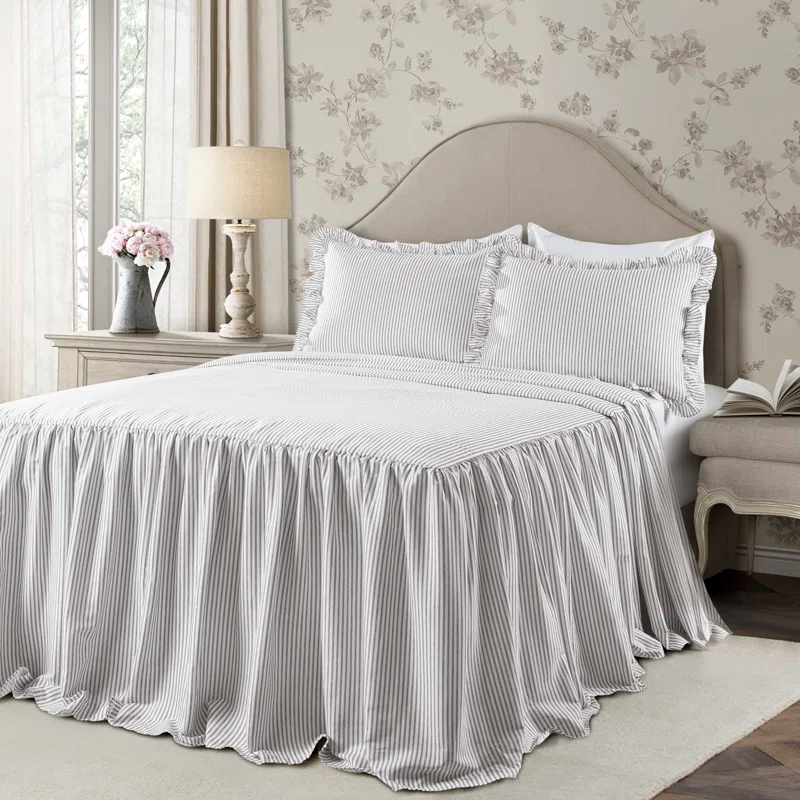 Lush Decor Reyna Microfiber Reversible 3 Piece Bedspread Set