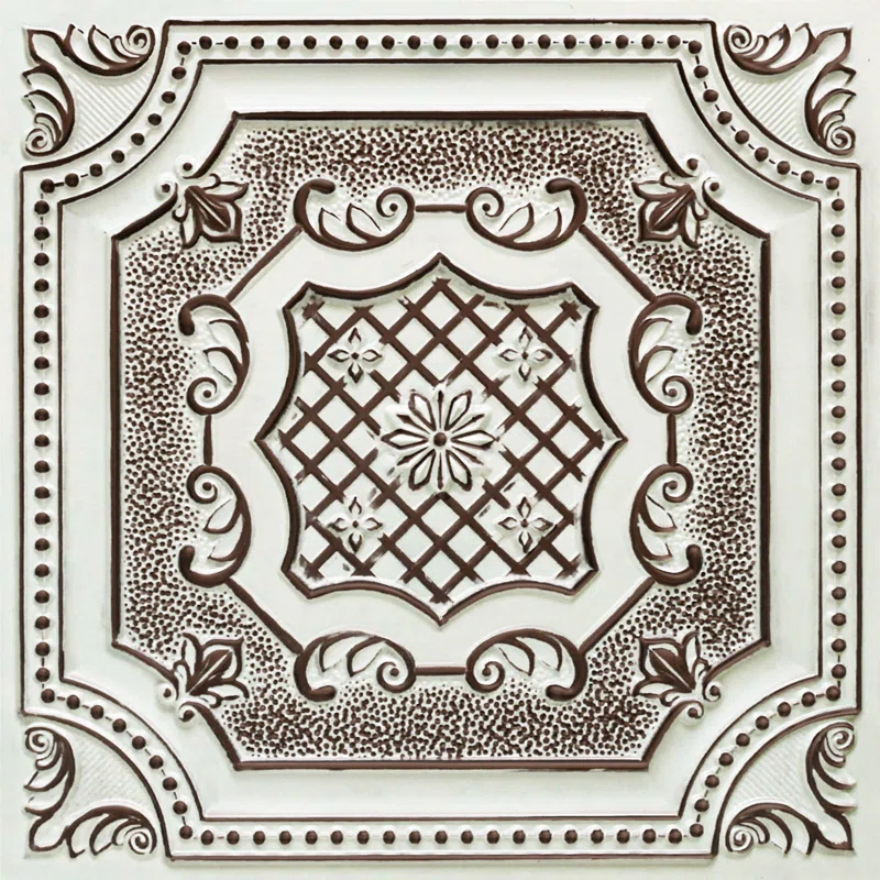 FromPlainToBeautifulInHours My Beautiful Damaris Drop-In or Glue-Up PVC Ceiling Tile (Set of 25)