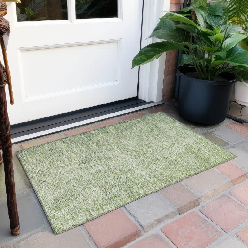 Chayden ACN991 1'8" x 2'6" Machine Washable Gray Indoor/Outdoor Area Rug