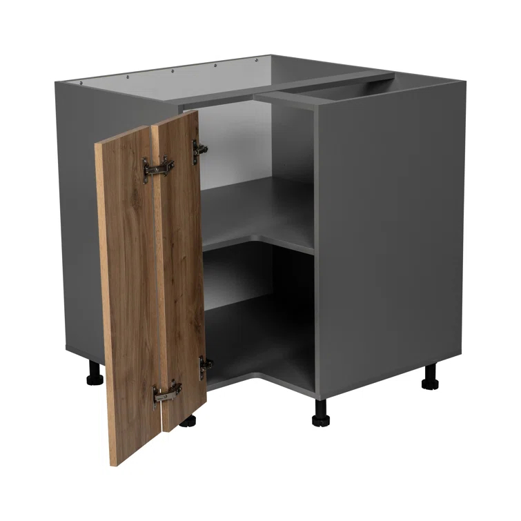 WALLKITCHENS 34.5'' H Particleboard Corner Base Cabinet Ready-to-Assemble