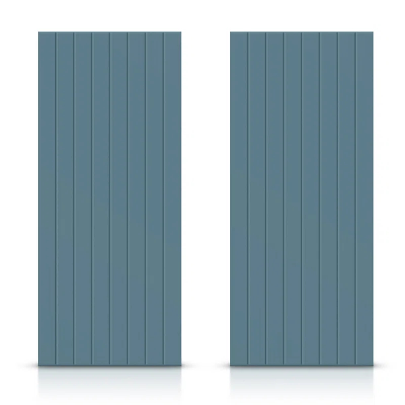 Calhome Hollow Paneled Painted Sliding Closet Doors