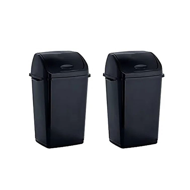 Superio Plastic 13 Gallon Swing Top Trash Can