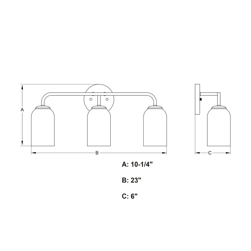 Shelby 3 Light Gold Brass Transitional Bathroom Vanity Fixture White Glass