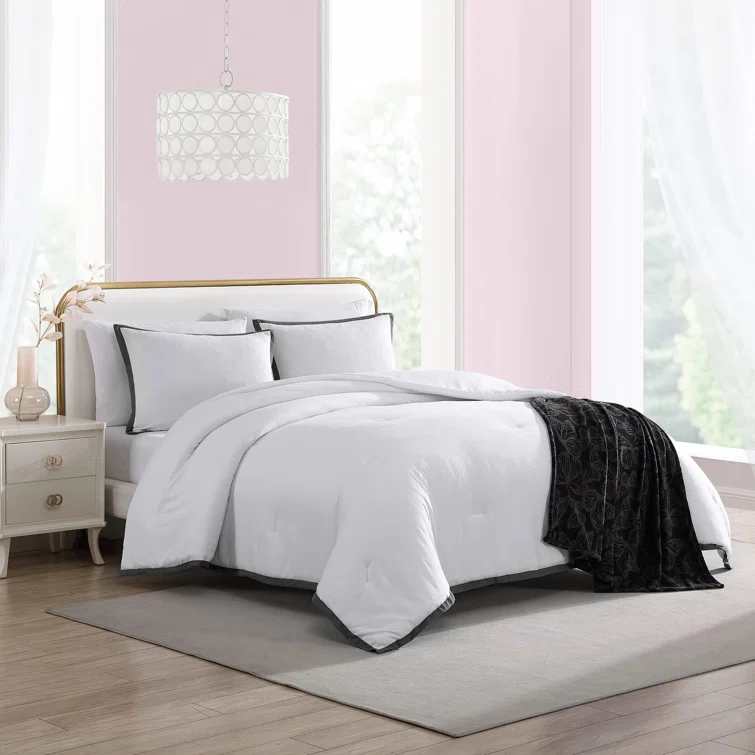 Betsey Johnson Betsey Johnson Signature Solid Reversible Comforter Set