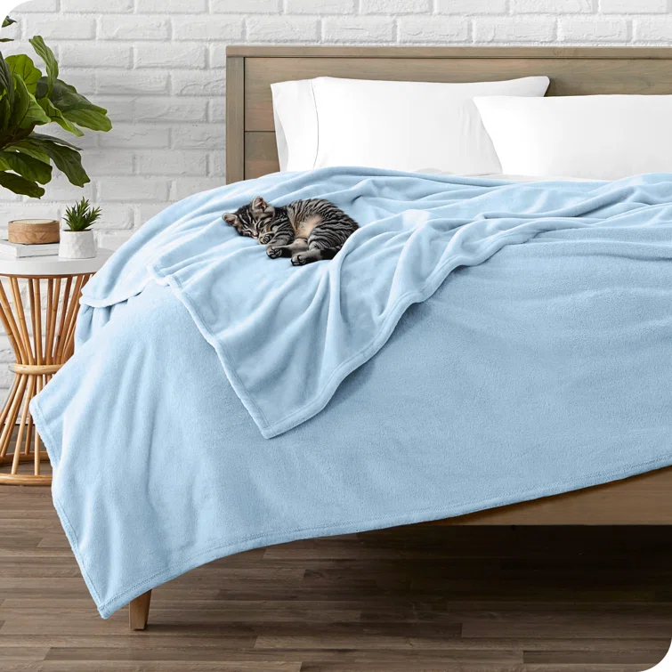 Bare Home Bare Home Microplush Fleece Blanket - Fuzzy, Warm, Bed/Throw Blanket