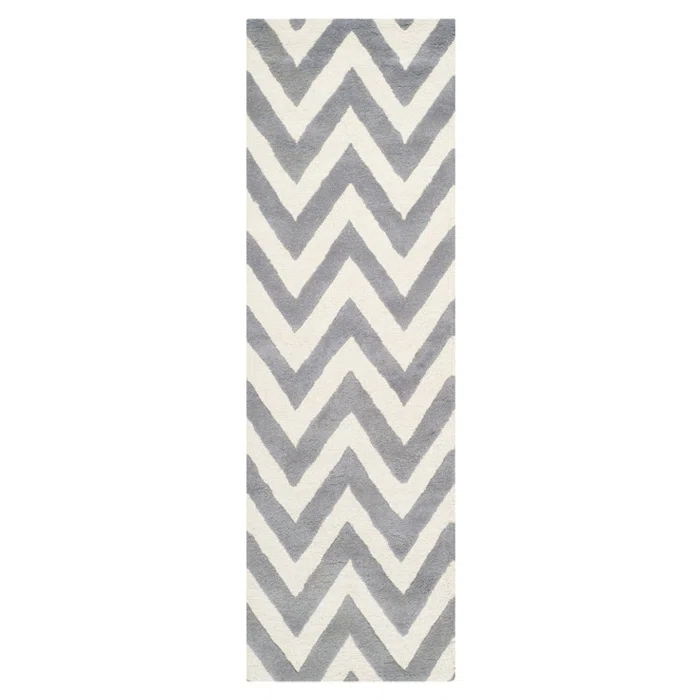 Hand Tufted Wool Chevron Rug