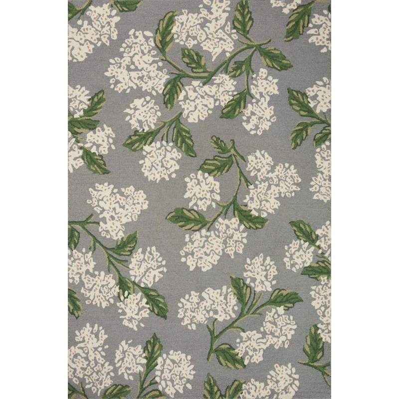 Rifle Paper Co. x Loloi Rifle Paper Co. x Loloi Joie JOI-04 Hydrangea Gray Rug