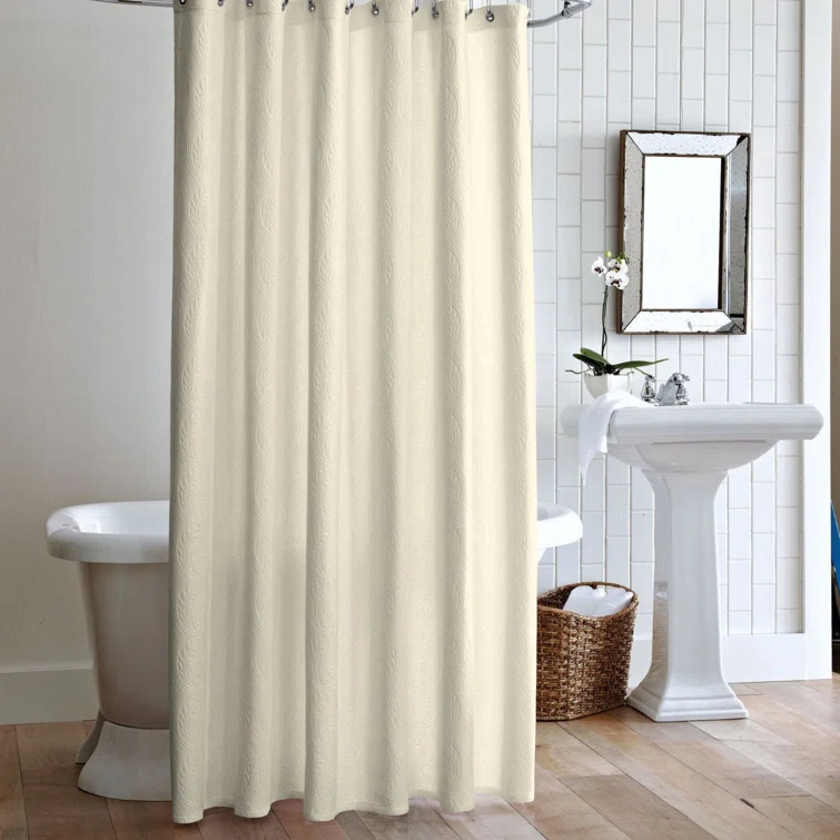Vienna Linen Matelasse Patterned Shower Curtain