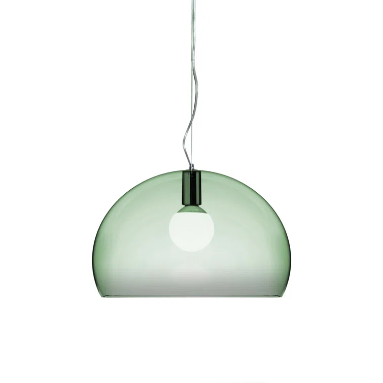 Coppery Crystal Globe 20.5" LED Pendant Light
