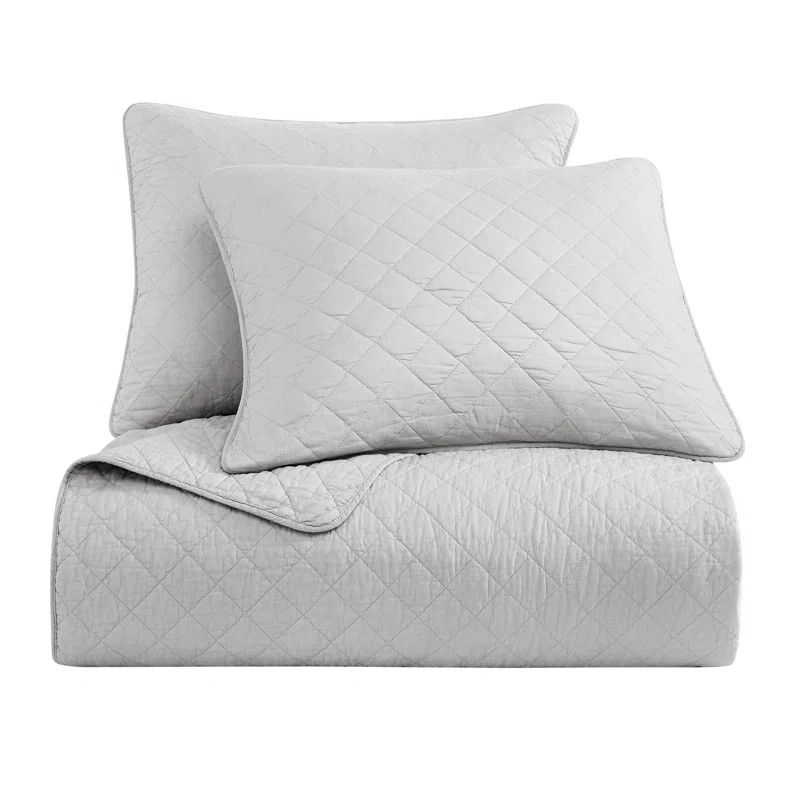 Indigo Hill by HiEnd Accents Cotton Comfort Solid Color Classic Chic Casual Modern Rustic Quilt Set