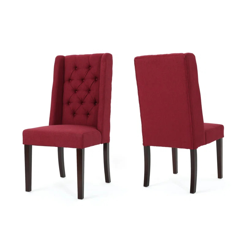 Wildon Home® Elegant Tufted Design Upholstered Dining Chairs Set of 2