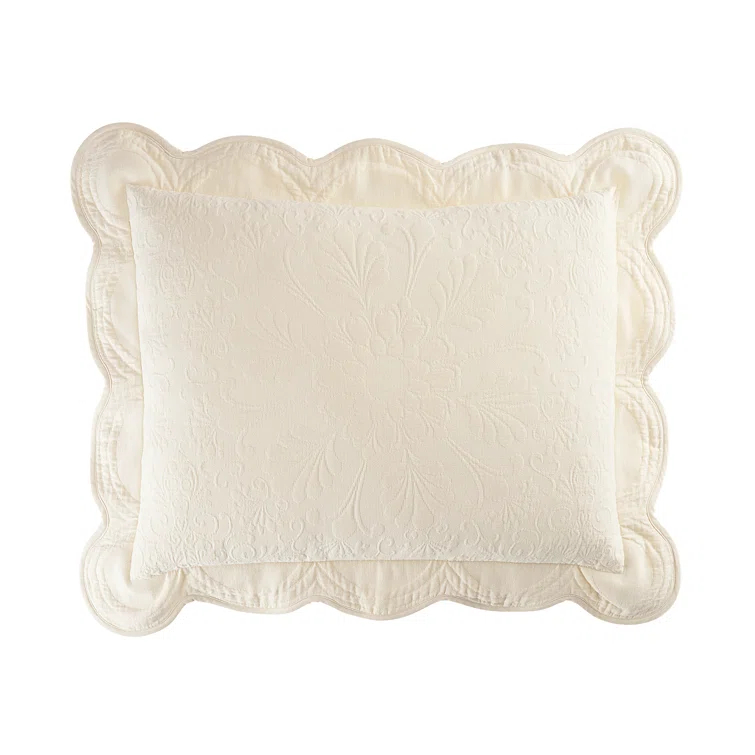 Historic Charleston Historic Charleston Charleston Estate Sham, Scalloped Pillow Cover, Single