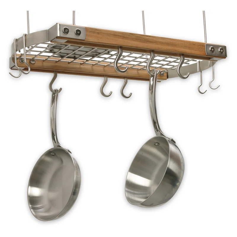 J.K. Adams Wood Oval Hanging Pot Rack