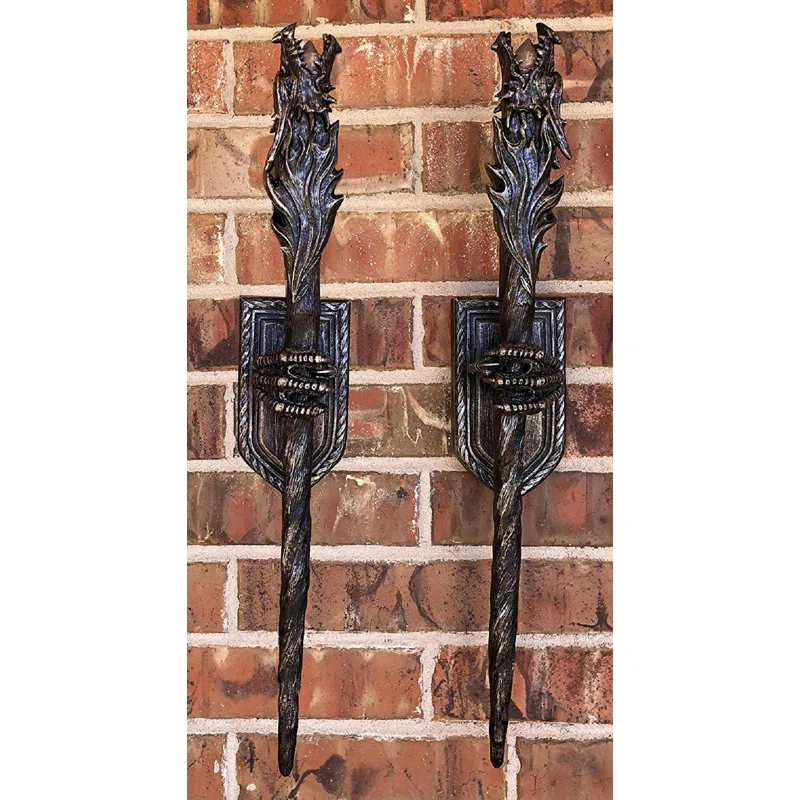 World Menagerie Handmade Traditional Fantasy & Sci-Fi Wall Decor on Resin (Set of 2)