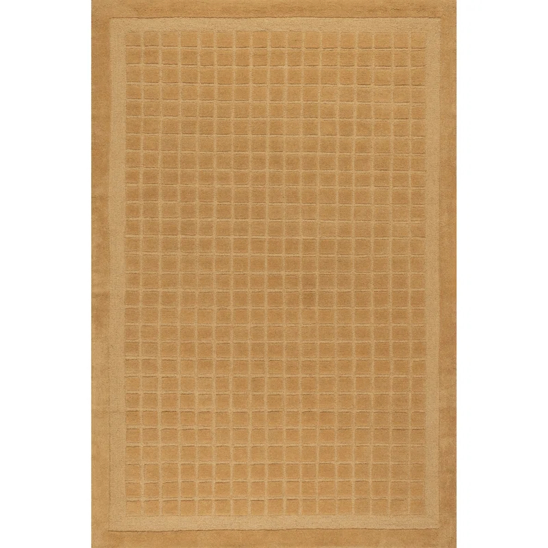 Latitude Run® Fritz Checkered Wool Area Rug
