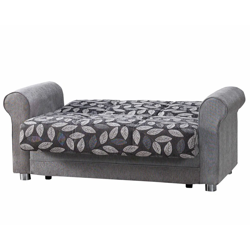 Ottomanson Rio 63 in. Fabric Upholstered 2-Seater 3-in-1 Sleeper Loveseat Sofa Bed with Storage