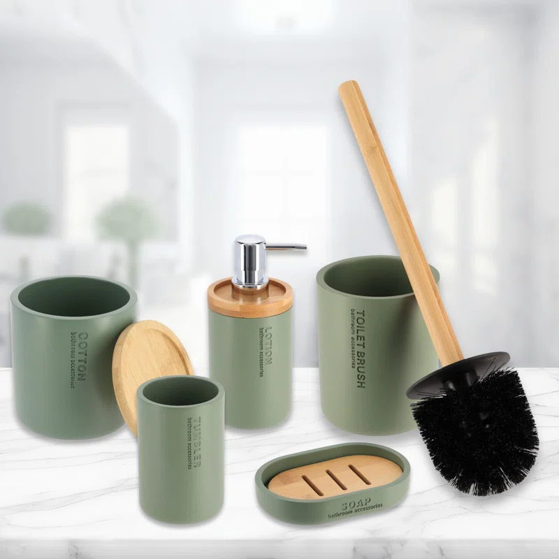 Evideco Willis Bathroom Accessory Set 5 Pieces