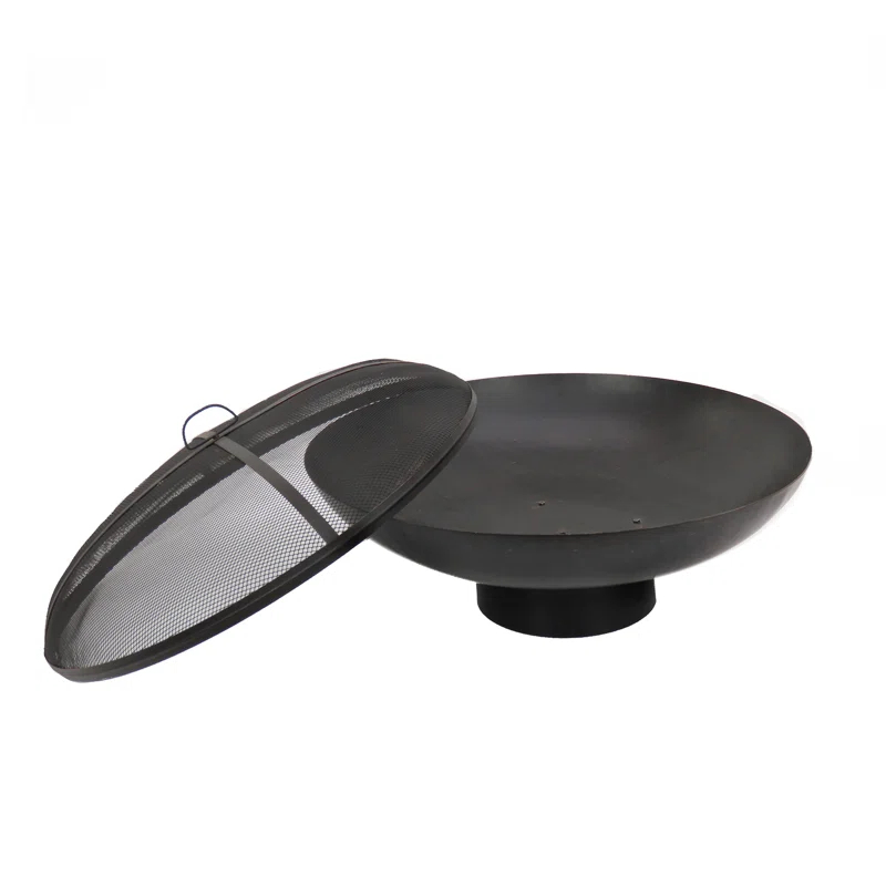 17 Stories Anija Round Cast Iron Smokeless Fire Pit