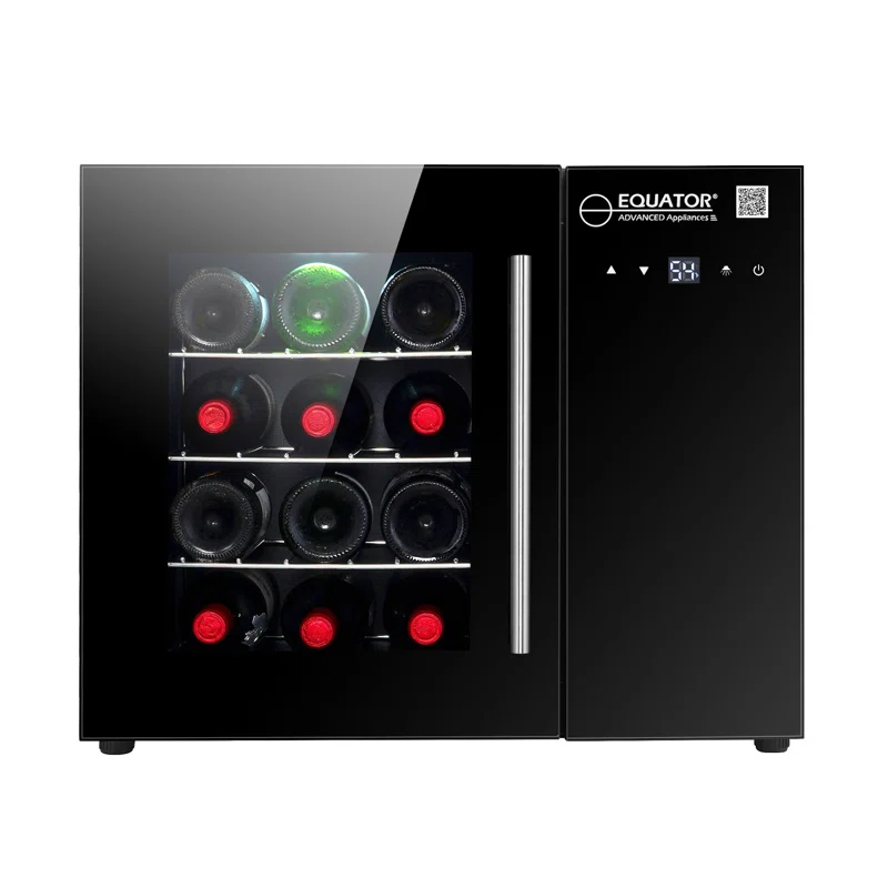 Equator Advanced Appliances 12 Bottles Countertop Wine Refrigerator Black Touch Control 110V