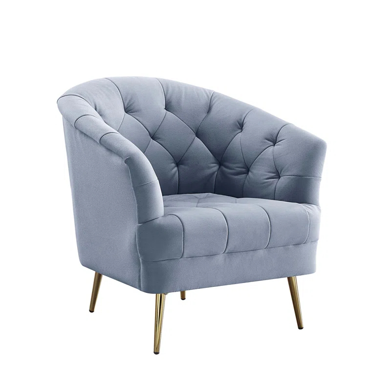 Everly Quinn Emilliano Velvet Barrel Chair