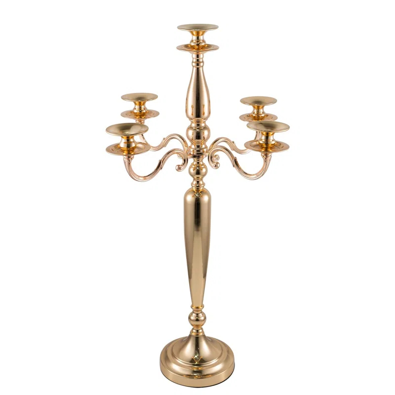 5 Arm Candelabra Candle Holder,  Candlestick Holder For Wedding Table Centerpieces, Halloween Christmas Decorative Candelabra Candlestick