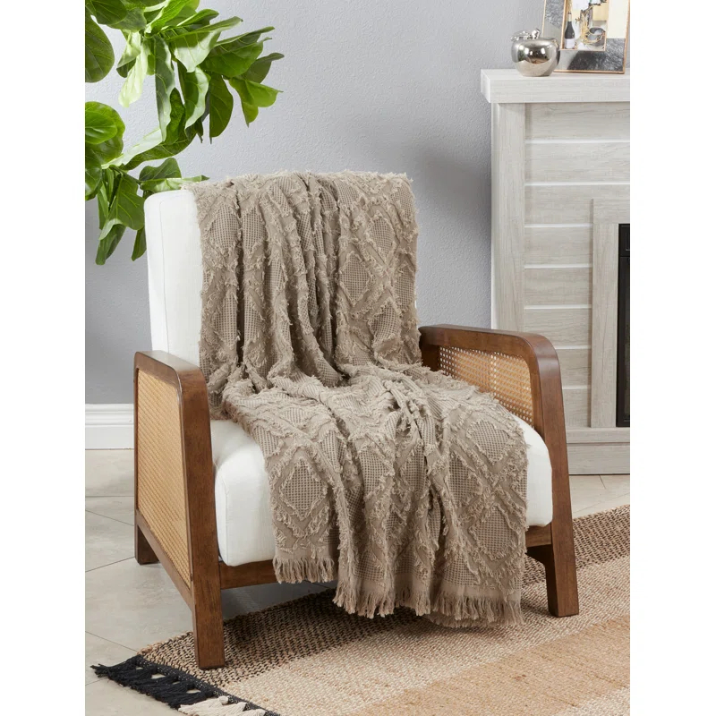 Saro Sevan Collection Hand Woven Throw Blanket