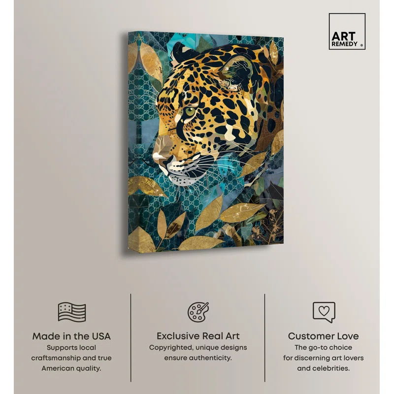 Art Remedy Enter Cheetah Canvas Miami Inspired Art Prints by Art Remedy