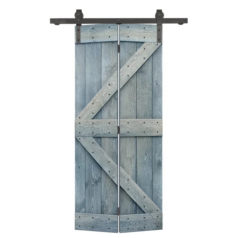 Calhome 84'' Solid Wood Barn Doors | Wayfair
