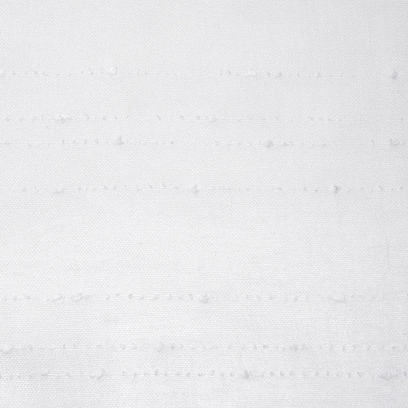 Clean Window Aya Textured Slub Stripe Linen Blend Sheer Rod Pocket Kitchen Curtain Valance