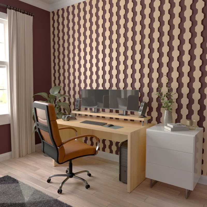 Ekena Millwork Pontiac Adjustable Wood Decorative Slat Wall Panel Kit