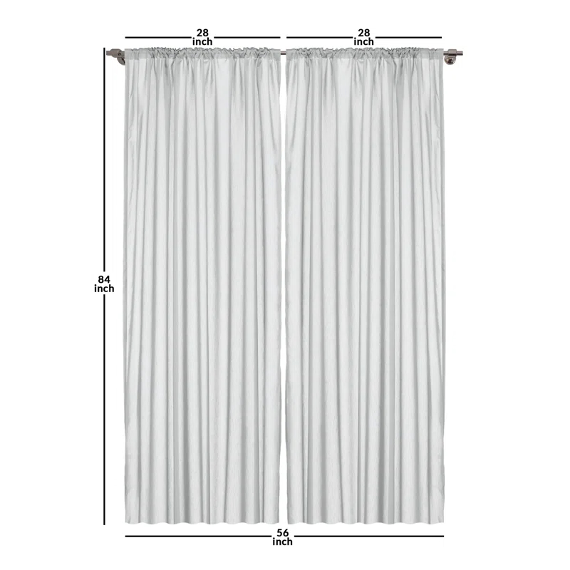 Moroccan Semi-Sheer Rod Pocket Sliding Panel (Set of 2)