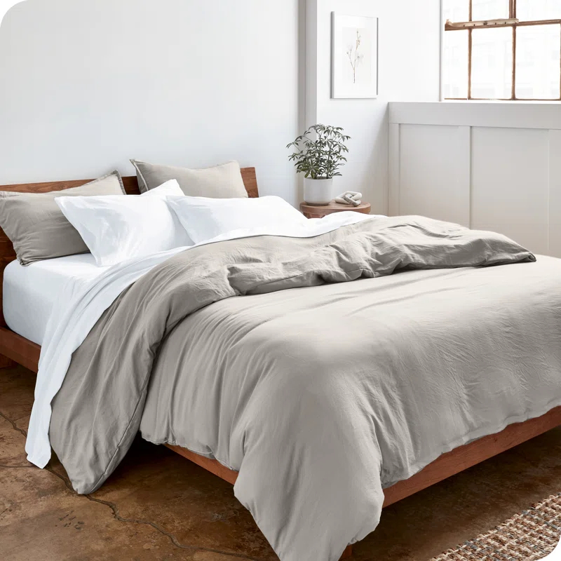 Bare Home Washed Microfiber Duvet Cover Set