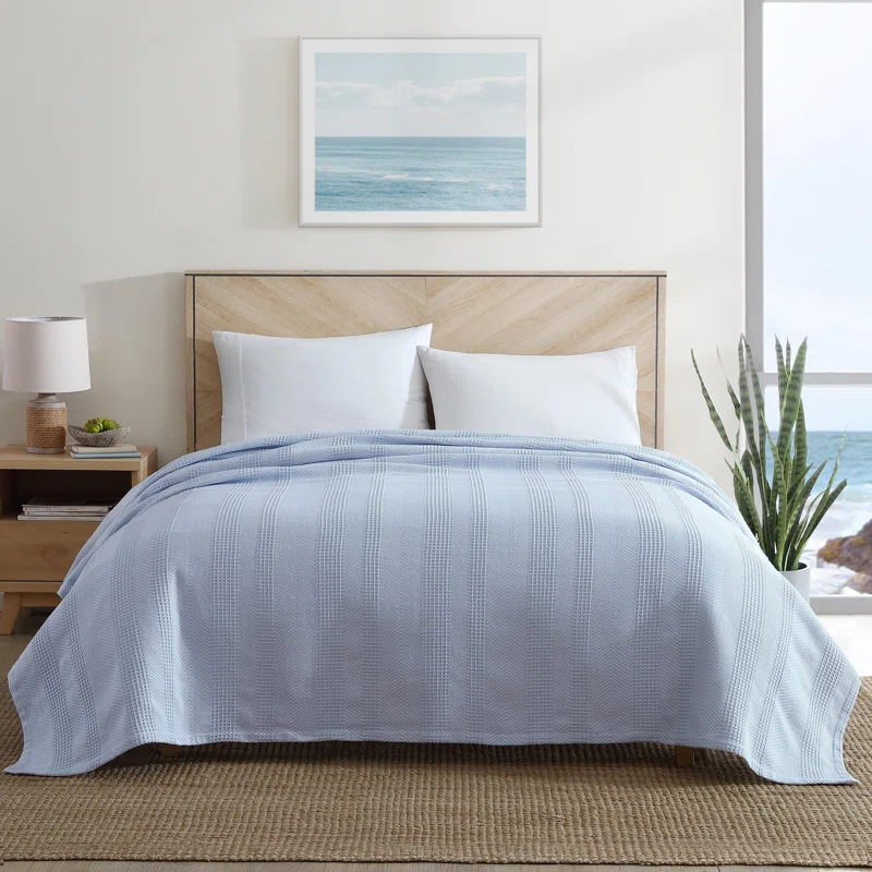 Nautica Nautica Chevron Stripe Cotton Blanket