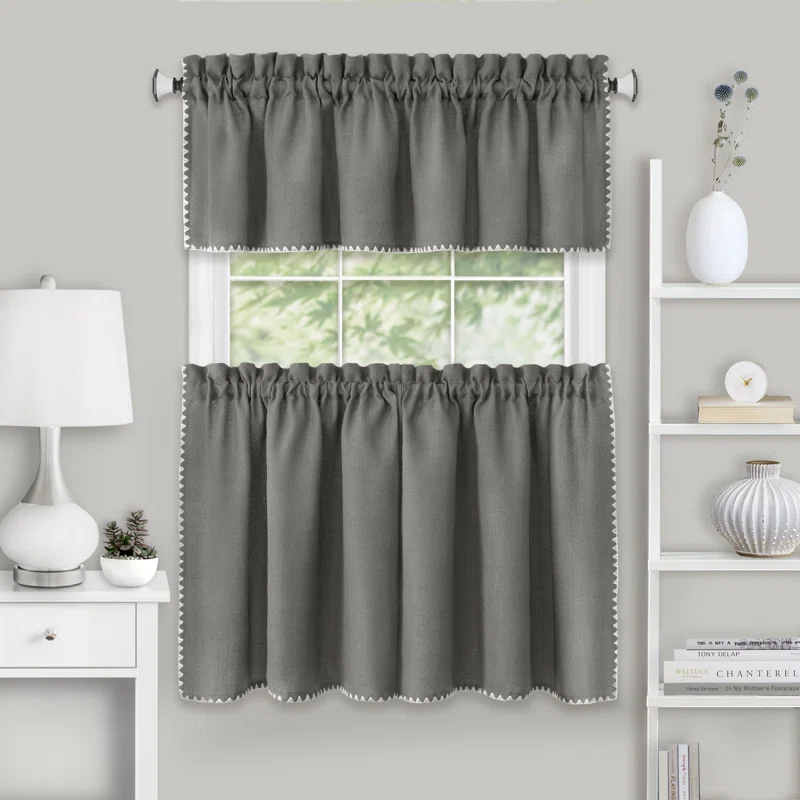 Achim Importing Co Tailored 58'' W Kitchen Curtain