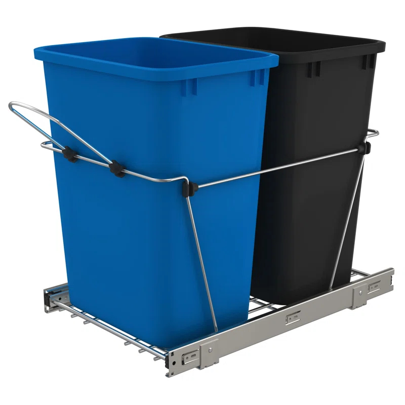 Rev-A-Shelf Rev-A-Shelf Double Pull Out Trash Can 35 Qt for Kitchen