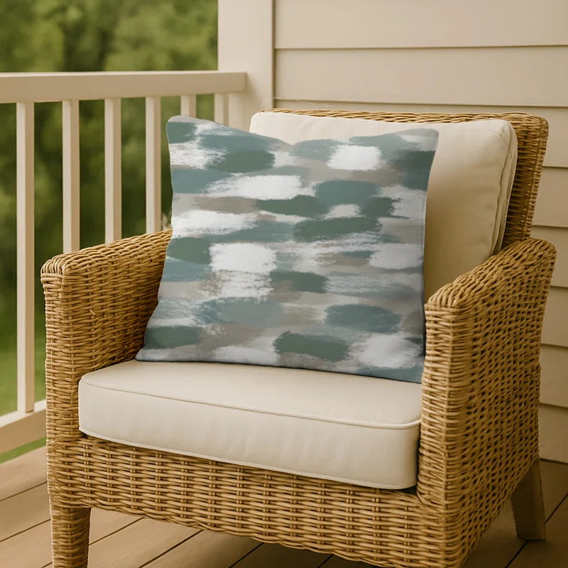 Designs Direct Creative Group Abstract Indoor/Outdoor Reversible Throw Pillow